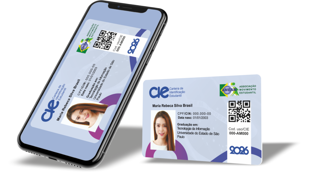 Carteira de Identificação Estudantil (CIE Digital) 2026 Oficial A CIE Digital 2026 é a sua carteirinha de estudante oficial, reconhecida em todo o Brasil. Com ela, você garante direitos como a meia-entrada em cinemas, shows e eventos culturais. Além disso, o documento é 100% digital, prático e fácil de solicitar. Ou seja, você pode fazer tudo online, sem sair de casa. O valor da CIE é de apenas R$ 21,90, com pagamento via Pix, boleto ou cartão. Logo após a confirmação do pagamento, sua carteirinha será liberada em até 10 minutos Portanto, se você é estudante e deseja aproveitar seus direitos, não perca tempo. Solicite agora sua Carteira de Identificação Estudantil Digital 2025 Oficial.